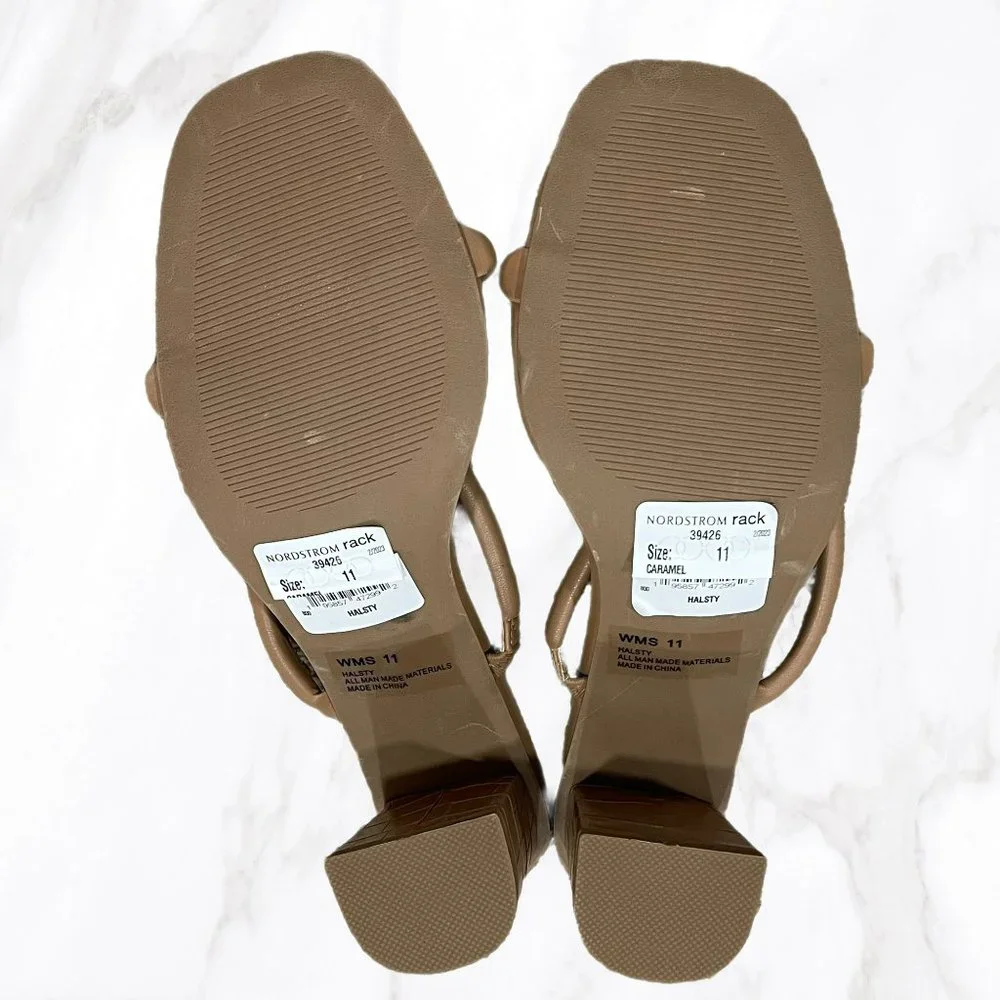 NWT Dolce Vita‎ Halsty Double Banded Block Heel in Caramel, Size 11